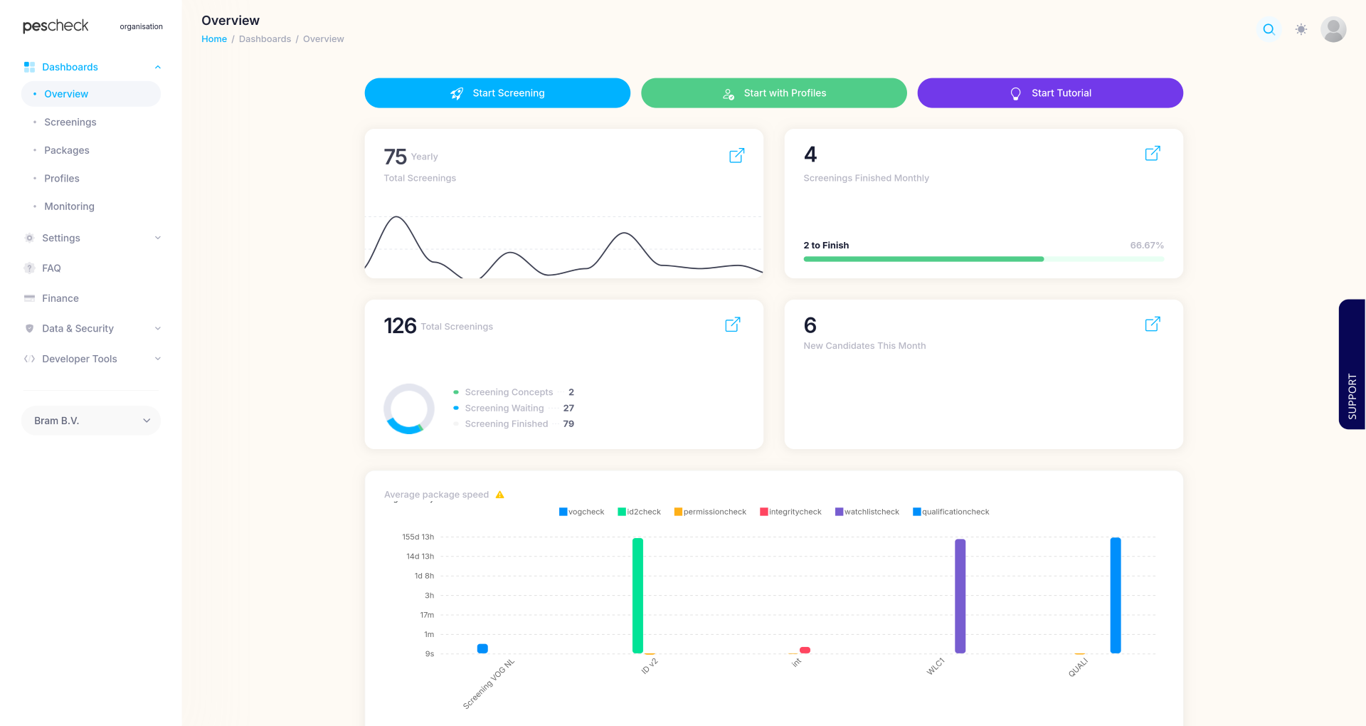 European HR manager reviewing background check results
